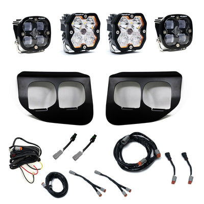 Squadron 2.0 Sport/Squadron Sae Dual Fog Pocket Light Kit Ford 2020-22 F-250/350 Super Duty Clear Toggle Baja Designs