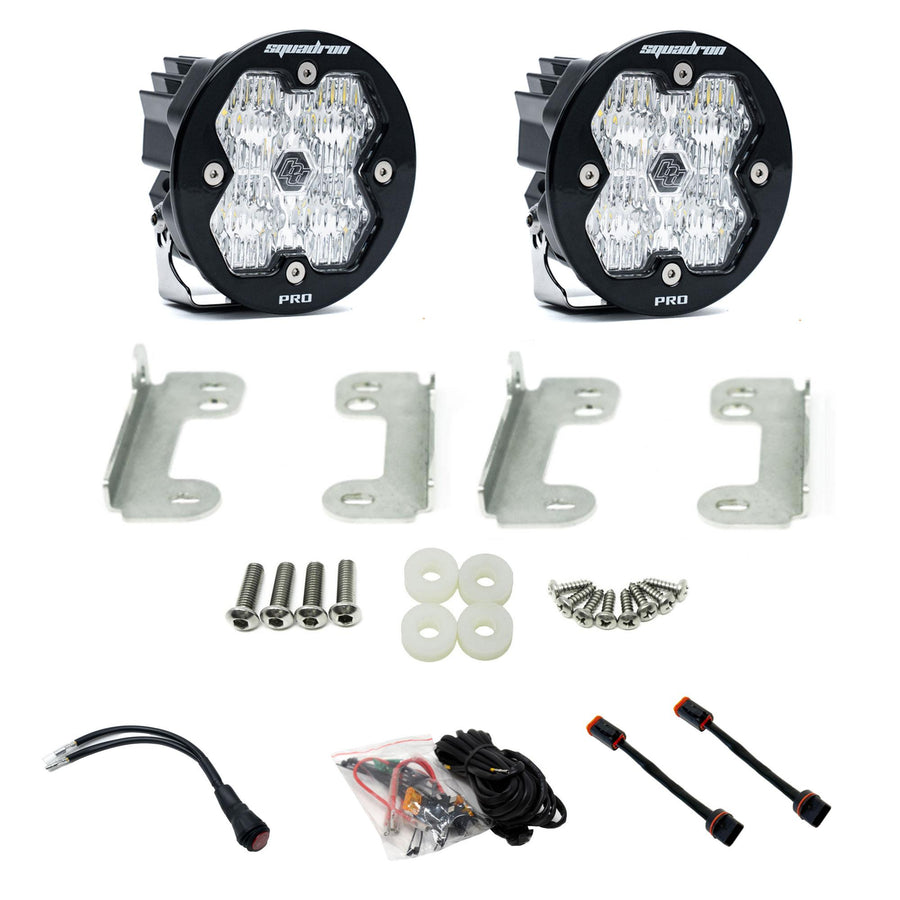 Squadron-R 2.0 Pro Fog Pocket Light Kit Jeep 2018-26 Wrangler JL 2020-26 Gladiator JT w/ Oe Sahara Bumper Baja Designs