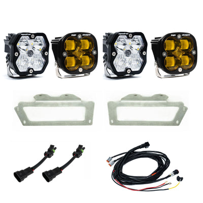 Squadron 2.0 Sport/Squadron Sae Dual Fog Pocket Light Kit Ram 2009-12 1500 2010-18 2500/3500 Baja Amber Baja Designs