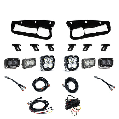 Squadron 2.0 Sport/S2 Sport/S2 Sae Sportman Fog Pocket Light Kit Ford 2021-27 Bronco 2022-24 Bronco Raptor w/ Steel Bumper Clear Toggle Baja Designs