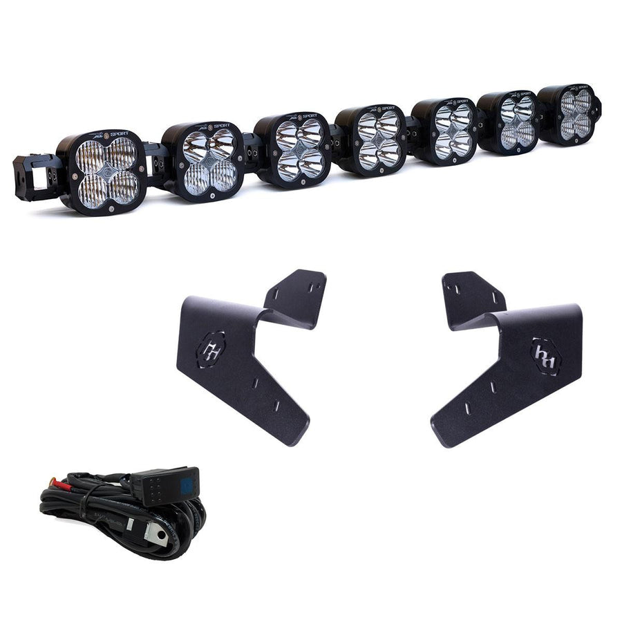 7XL Pro Linkable LED Light Bar Roof Mount Kit for Can-Am Maverick R 2024-2025 (Light Pattern Multi-Pattern, Clear) Baja Designs