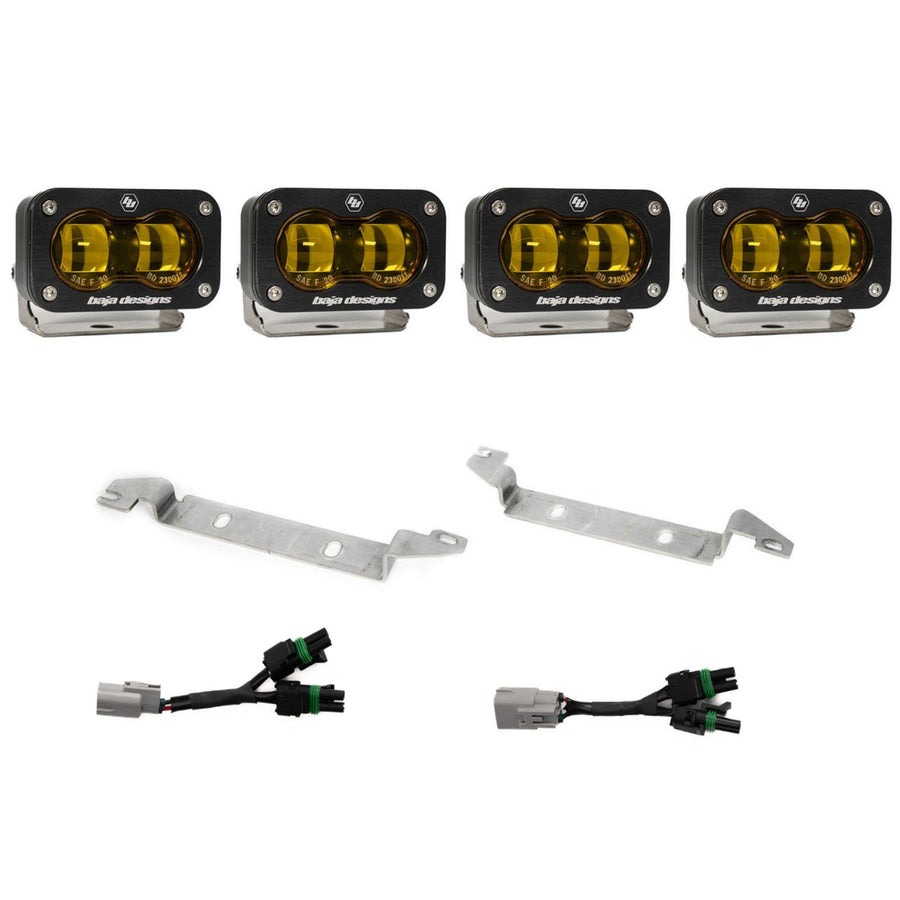 S2 SAE OEM Fog Light Replacement Kit 2024-On Toyota Tacoma TRD Pro/Trailhunter Amber Baja Designs