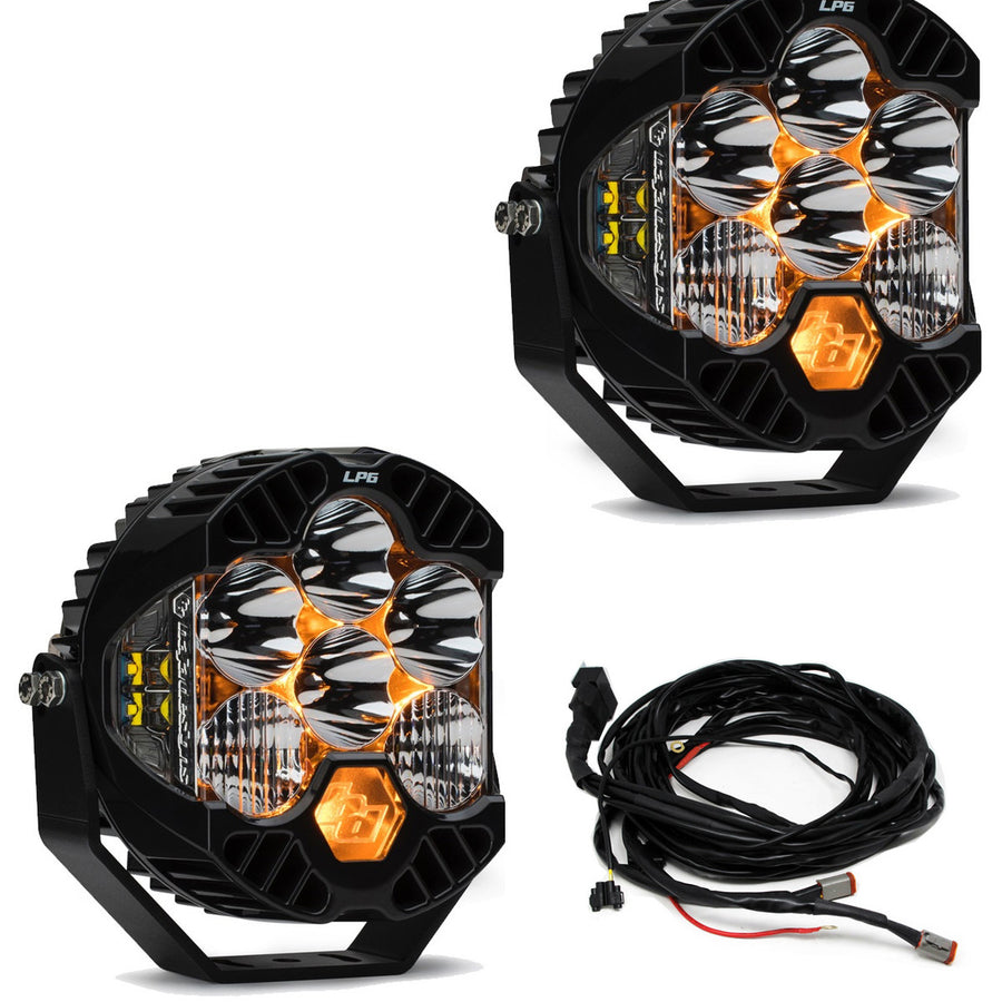 Jeep JL/JT Rubicon Steel Bumper LED Light Kit LP6 w/Upfitter Baja Designs