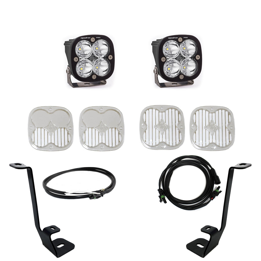 Squadron Pro A-Pillar Kit  21-23 F-150 (Spot; Clear; Upfitter Wiring) Baja Designs