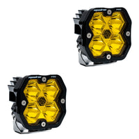 Squadron 2.0 Pro Black LED Auxiliary Light Pod Pair (No Harness) Universal Baja Amber Spot Baja Designs