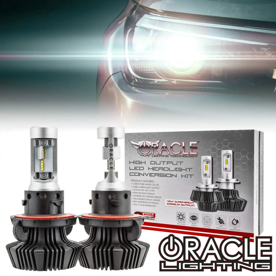 H13 - 4,000+ Lumen LED Light Bulb Conversion Kit High/Low Beam (Non-Projector)