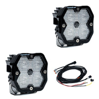 Squadron 2.0 Sport Black LED Auxiliary Light Pod Pair Universal Clear Work/Scene Baja Designs