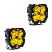 Squadron 2.0 Sport Black LED Auxiliary Light Pod Pair (No Harness) Universal Baja Amber Spot Baja Designs