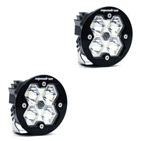 Squadron-R 2.0 Sport Black LED Auxiliary Light Pod Pair (No Harness) Universal Clear Spot Baja Designs