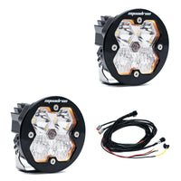 Squadron-R 2.0 Sport Black LED Auxiliary Light Pod Pair Universal Clear Driving/Combo Baja Designs