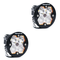Squadron-R 2.0 Sport Black LED Auxiliary Light Pod Pair (No Harness) Universal Clear Driving/Combo Baja Designs