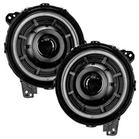 Front view of Oculus Headlights with white outer halo ring.