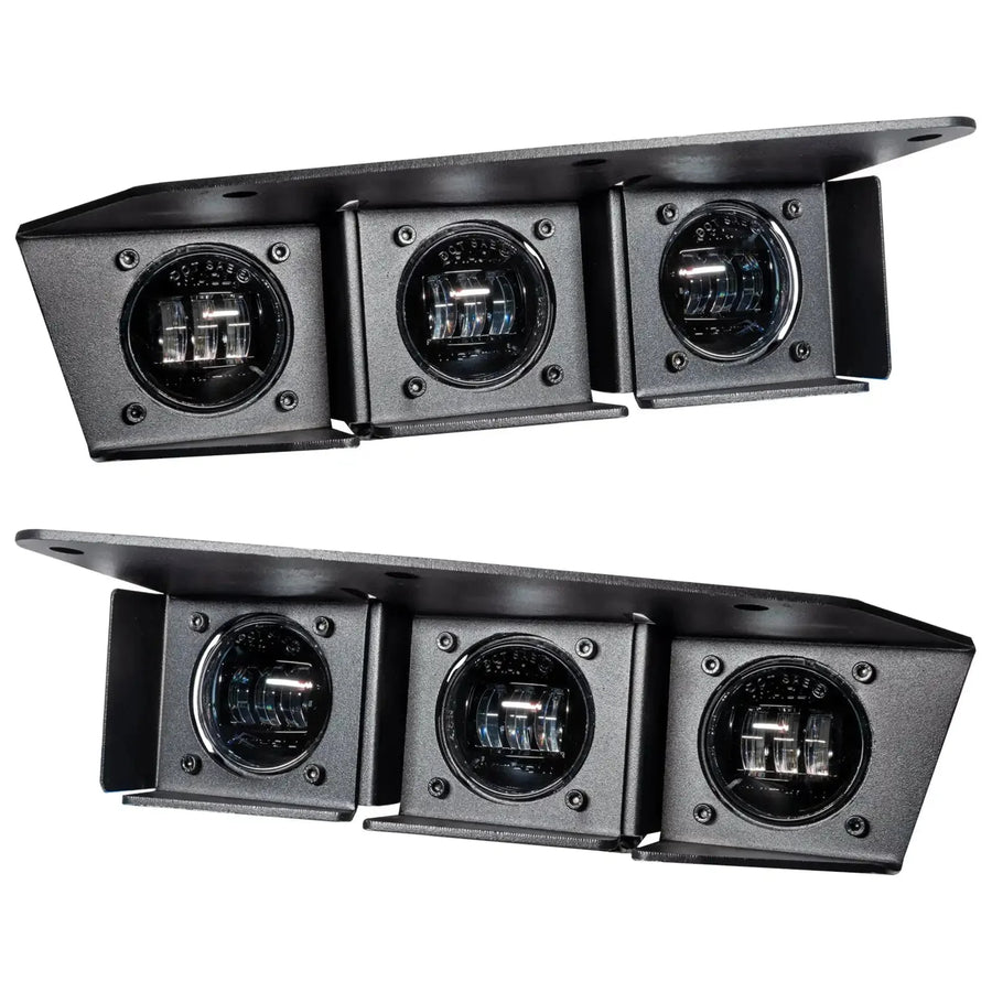 Front view of Ford Bronco Triple LED Fog Light Kit.