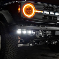 2021-2024 Ford Bronco Triple LED Fog Light Kit for Steel Bumper