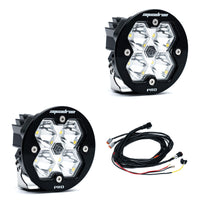 Squadron-R 2.0 Pro Black LED Auxiliary Light Pod Pair Universal Clear Spot Baja Designs