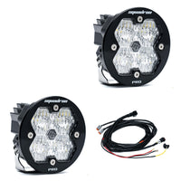 Squadron-R 2.0 Pro Black LED Auxiliary Light Pod Pair Universal Clear Wide Cornering Baja Designs