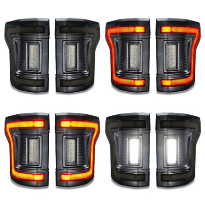 Flush Mount LED Tail Lights 2015-2020 Ford F-150 Sequential Turn Signals BLIS