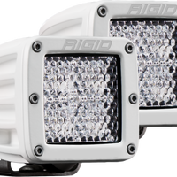 Rigid Industries Hybrid Diffused Surface Mount White Housing Pair D-Series Pro RIGID Industries