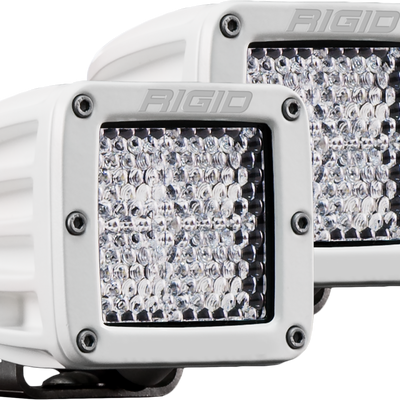 Rigid Industries Hybrid Diffused Surface Mount White Housing Pair D-Series Pro RIGID Industries