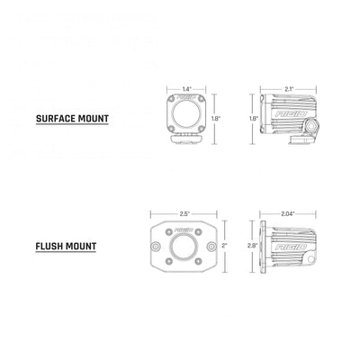 Rigid Industries Ignite Flood Surface Mount White Housing Ignite RIGID Industries