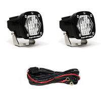 Baja Designs S1 Black LED Auxiliary Light Pod Pair - (Choose Color/Pattern)
