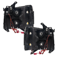 2007-2013 Chevy Silverado Pre-Assembled Halo Headlights - Chrome Housing