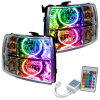 2007-2013 Chevy Silverado Pre-Assembled Halo Headlights - Chrome Housing