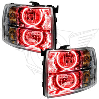 2007-2013 Chevy Silverado Pre-Assembled Halo Headlights - Chrome Housing