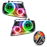 2005-2008 Ford F-150 Pre-Assembled Halo Headlights - Chrome Housing