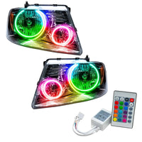 2005-2008 Ford F-150 Pre-Assembled Halo Headlights - Chrome Housing