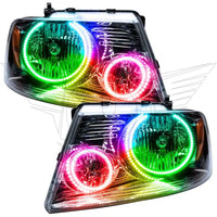 2005-2008 Ford F-150 Pre-Assembled Halo Headlights - Chrome Housing