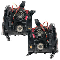 2007-2013 GMC Sierra Pre-Assembled Halo Headlights - (Square Ring Design)