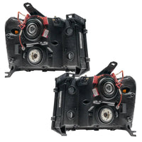 2007-2013 GMC Sierra Pre-Assembled Halo Headlights - (Square Ring Design)