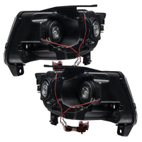 2011-2013 Jeep Grand Cherokee Pre-Assembled Halo Headlights - Non HID - Chrome
