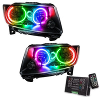 2011-2013 Jeep Grand Cherokee Pre-Assembled Halo Headlights - Non HID - Chrome