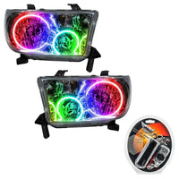 2007-2013 Toyota Tundra Pre-Assembled Halo Headlights - Chrome Housing