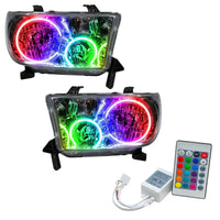 2007-2013 Toyota Tundra Pre-Assembled Halo Headlights - Chrome Housing