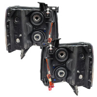 2007-2013 Chevrolet Silverado Pre-Assembled Halo Headlights - Black Housing
