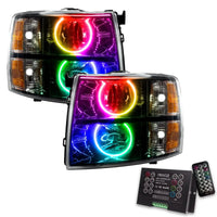 2007-2013 Chevrolet Silverado Pre-Assembled Halo Headlights - Black Housing