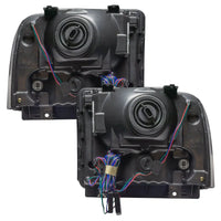 2005-2007 Ford F-250/F-350 Super Duty Pre-Assembled Halo Headlights - Chrome Housing