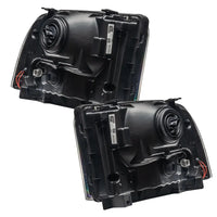 2005-2007 Ford F-250/F-350 Super Duty Pre-Assembled Halo Headlights - Black Housing