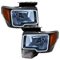 2009-2014 Ford F-150 Pre-Assembled Halo Headlights - Black Housing