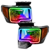 2009-2014 Ford F-150 Pre-Assembled Halo Headlights - Black Housing