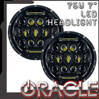 ORACLE Off-Road 75W 7" CREE LED Replacement Headlights (Pair) - CLEARANCE