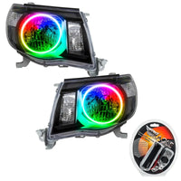 2005-2011 Toyota Tacoma Pre-Assembled Halo Headlights-Black