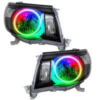 2005-2011 Toyota Tacoma Pre-Assembled Halo Headlights-Black