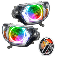2012-2015 Toyota Tacoma Pre-Assembled Halo Headlights - Chrome