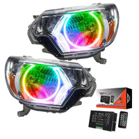 2012-2015 Toyota Tacoma Pre-Assembled Halo Headlights - Chrome