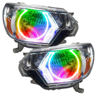 2012-2015 Toyota Tacoma Pre-Assembled Halo Headlights - Chrome
