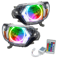 2012-2015 Toyota Tacoma Pre-Assembled Halo Headlights - Chrome